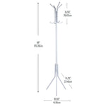 Mind Reader Freestanding Coat Rack, Multi-Hook Organizer, White, Metal (CRACK11-WHT)