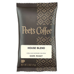 Peet's Coffee House Blend Ground Coffee, Dark Roast, 2.5 oz., 18/Box (PCEHOUP25)
