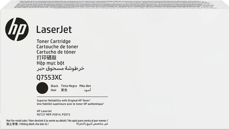 HP 53XC Black High Yield Toner Cartridge, Prints Up to 7,000 Pages (Q7553XC)