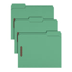 Staples Reinforced Classification Folder, 3/4" Expansion, Letter Size, Green, 50/Pack (ST62731)