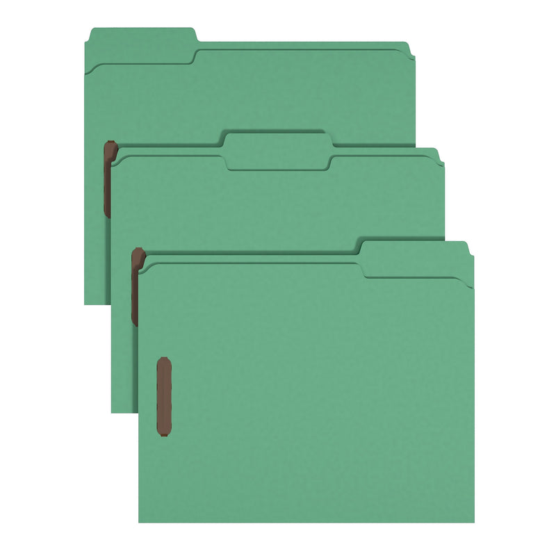 Staples Reinforced Classification Folder, 3/4" Expansion, Letter Size, Green, 50/Pack (ST62731)