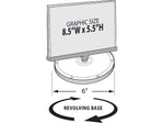 Azar Sign Holder, 8.5" x 5.5", Horizontal, Table Top, Clear, Acrylic, 2/Pack (108552)