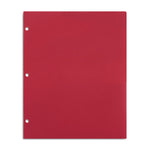 Staples 3-Hole Punched 2-Pocket Plastic Portfolio Folder, Red (ST52803-CC)