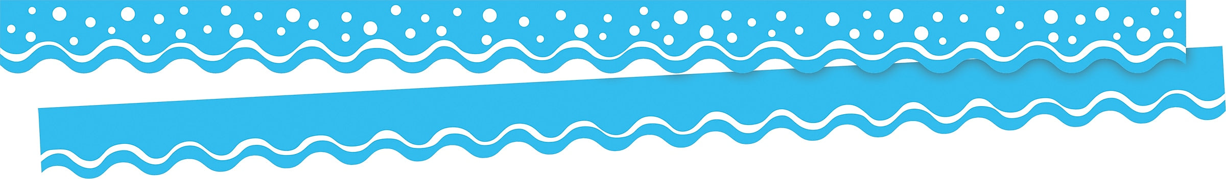 Barker Creek Double-Sided Scalloped Border, 36"' x 2.25", Happy Pool Blue, 13/Pack (LL992)
