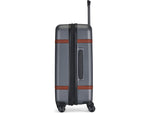 Bugatti Wellington 25.5" Hardside Suitcase, 8-Wheeled Spinner, TSA Checkpoint Friendly, Silver (HLG5124-Pewter)