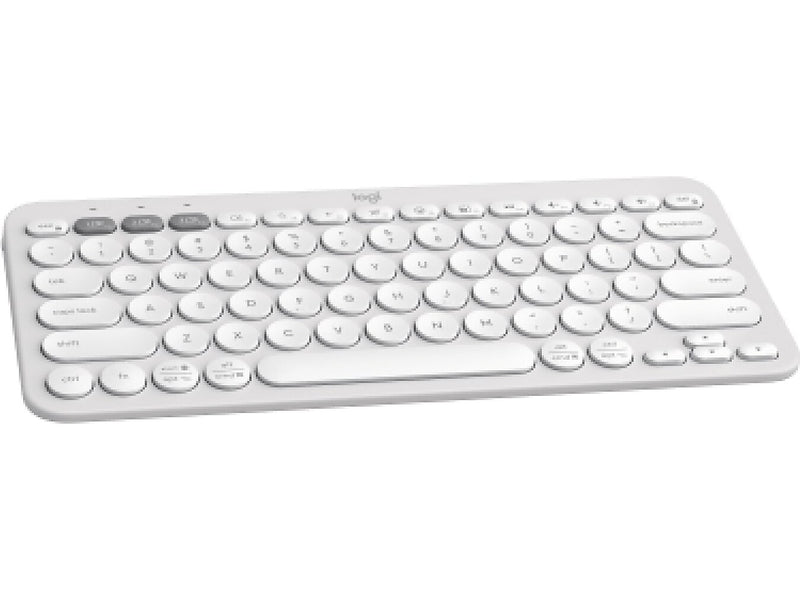 Logitech Pebble Keys 2 K380s Wireless Keyboard, Tonal White (920-011776)