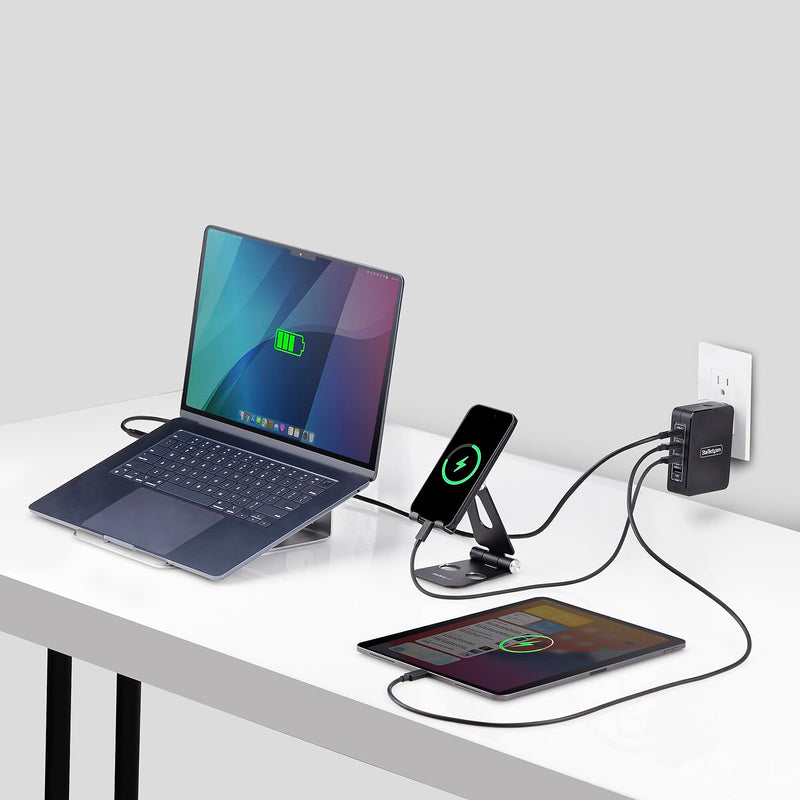 StarTech GaN USB-A/USB-C Wall Charger for Multiple Brands, 140W, Black (3114GCU-WALL-CHARGER)