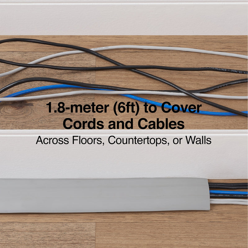 Staples® 6' Cord Cover, Gray (29783)