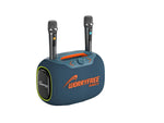 Worryfree Gadgets Party Box Wireless Bluetooth Speaker with 2 Mics & Tripod, Water Resistant, Dark Blue (WPB2-DBLU)