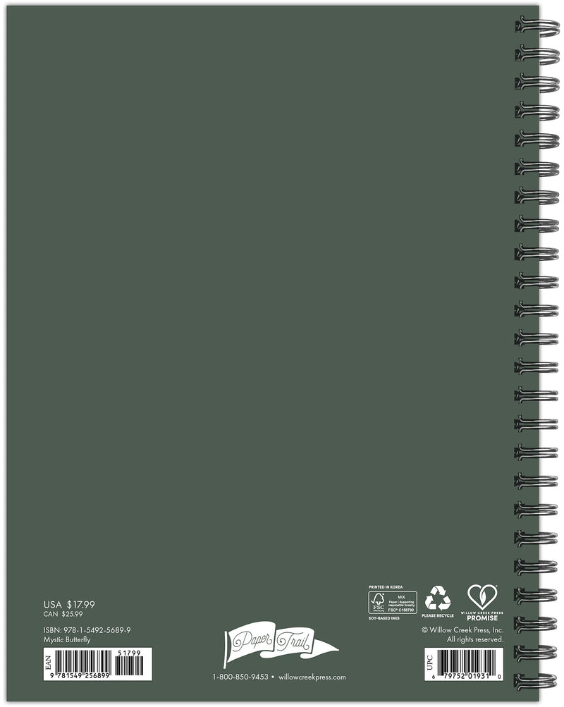 2025-2026 Willow Creek Mystic Butterfly 6.5" x 8.5" Academic Year Weekly & Monthly Planner, Multicolored (56899)