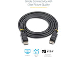 StarTech 6' 4K DisplayPort to DisplayPort Cable, Male to Male, Black, 10/Pack (DISPLPORT6L10PK)