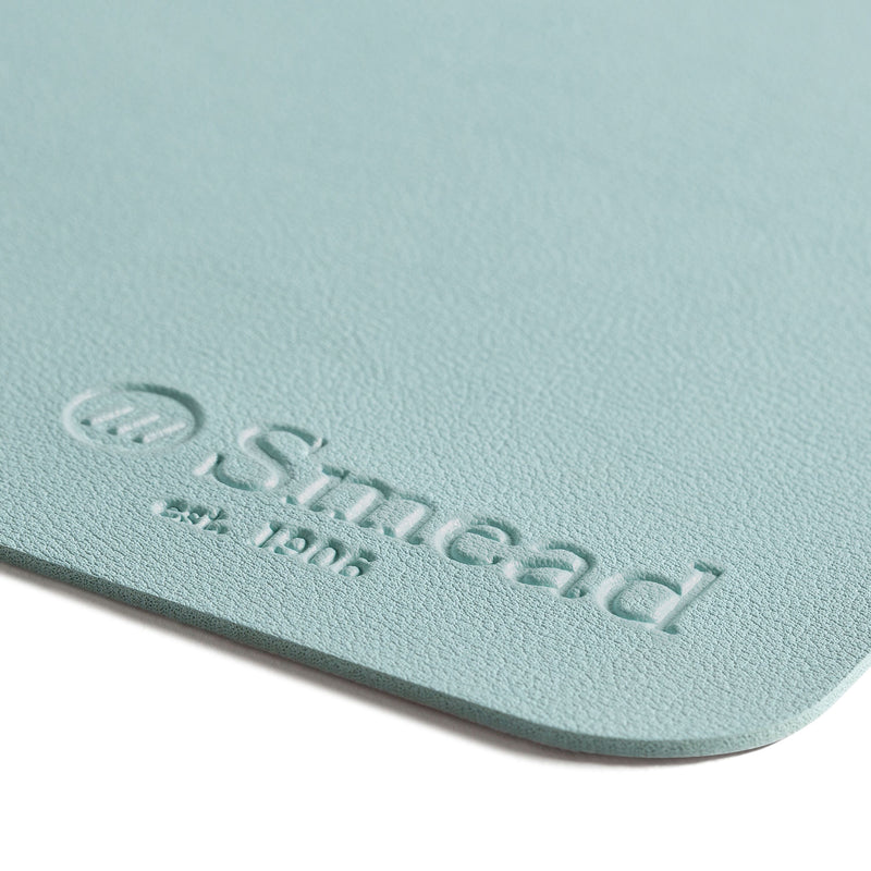 Smead Large Vegan Leather Anti-Slip Desk Pad, 36" x 17", Light Blue (SMD64830)