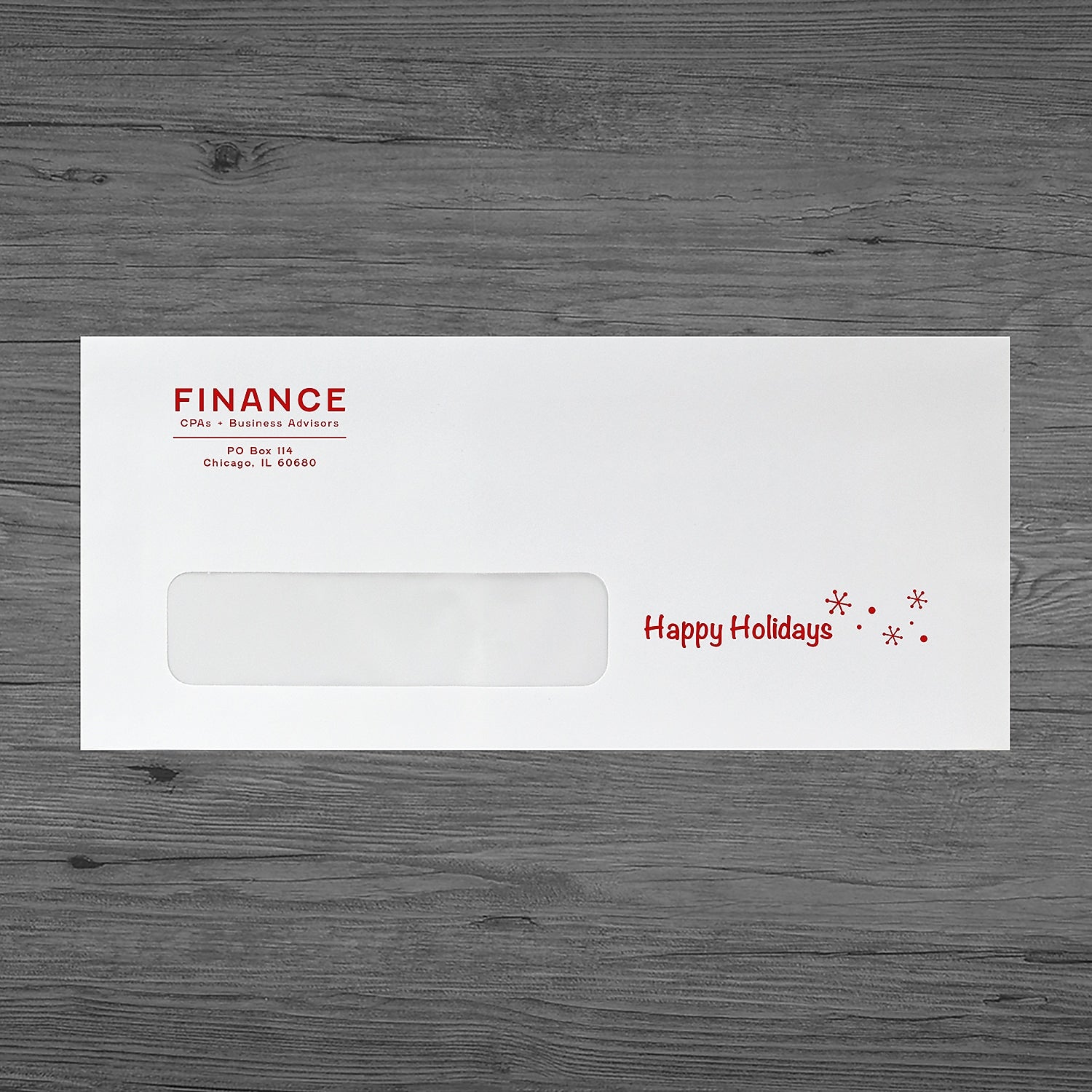 #10 Window Envelope, Black, Red or Dark Blue, Qty 1000