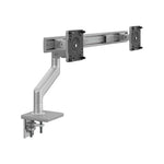 Humanscale M8.1 Adjustable Dual Monitor Arm, Up to 28" Monitors, Silver (M82CGS)