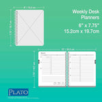 2025-2026 Plato Bonnie Marcus 6" x 7.75" Academic Year Weekly Planner, Multicolored (9798330700080)