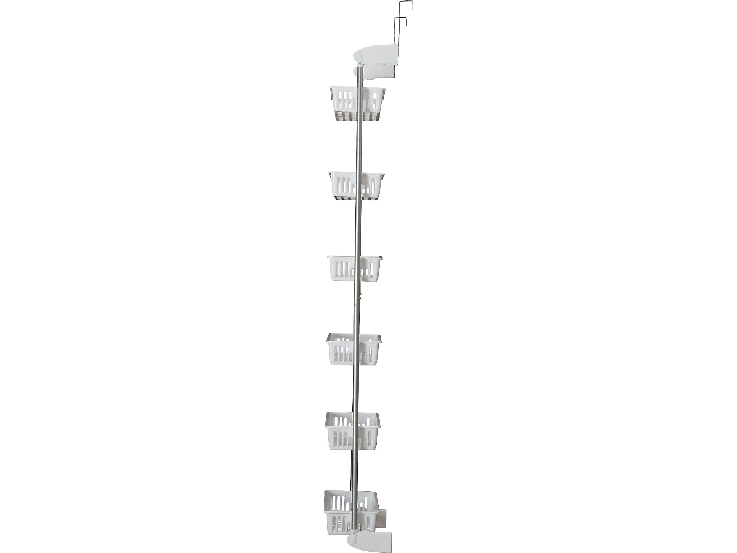 Household Essentials 6-Shelf Plastic Over-the-Door Storage Rack, 18", White (2154-1)