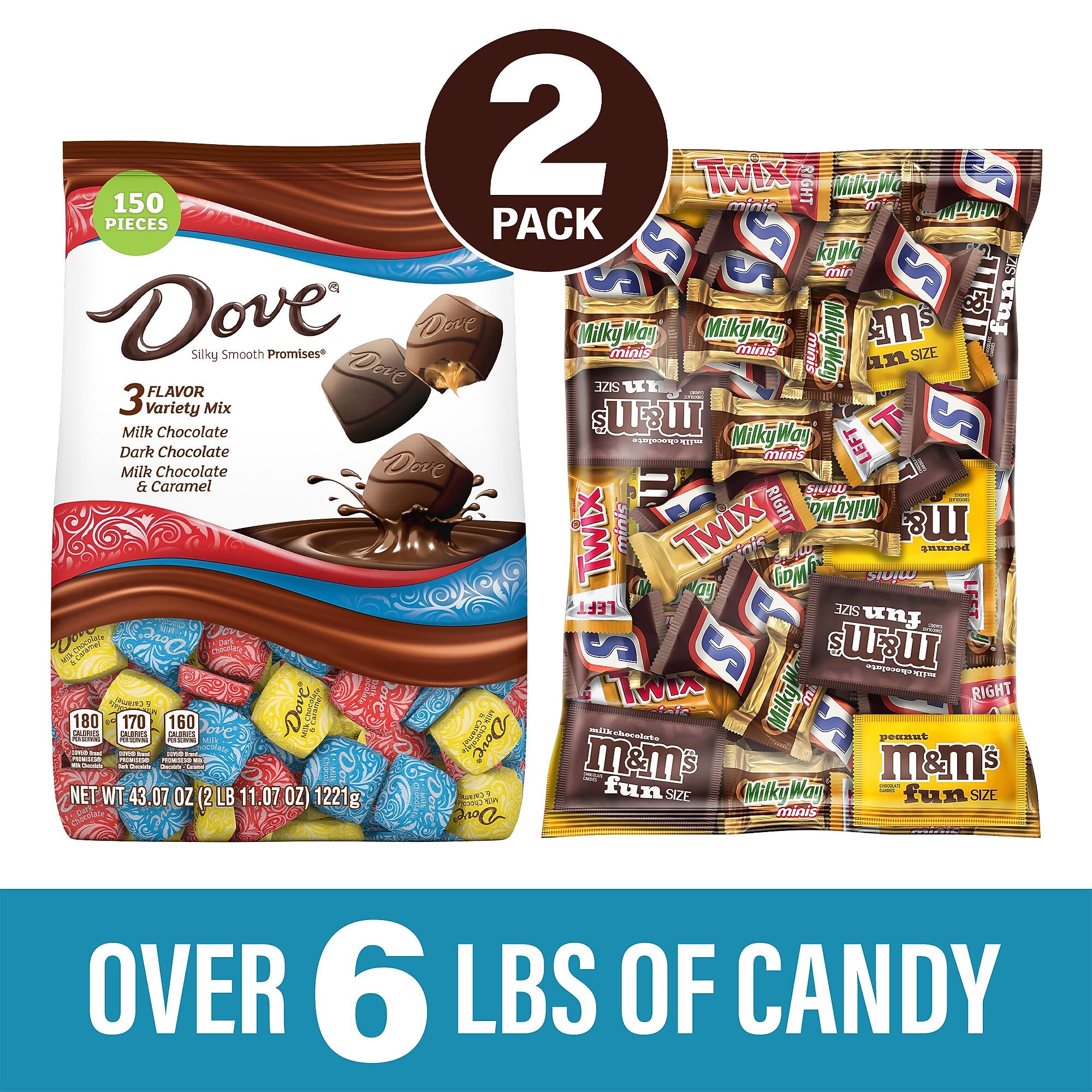 Dove Promises Variety & Mar's Chocolate Favorites, 2/Bundle (600-04056)