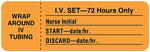 I.V. Tubing Change 72 Hours Label, 3" x 1"