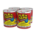 Flex Seal Strong Rubberized Heavy Duty Duct Tape, 4" x 1.67 yds., White, 4/Pack (TFSWHTR0405-CS)