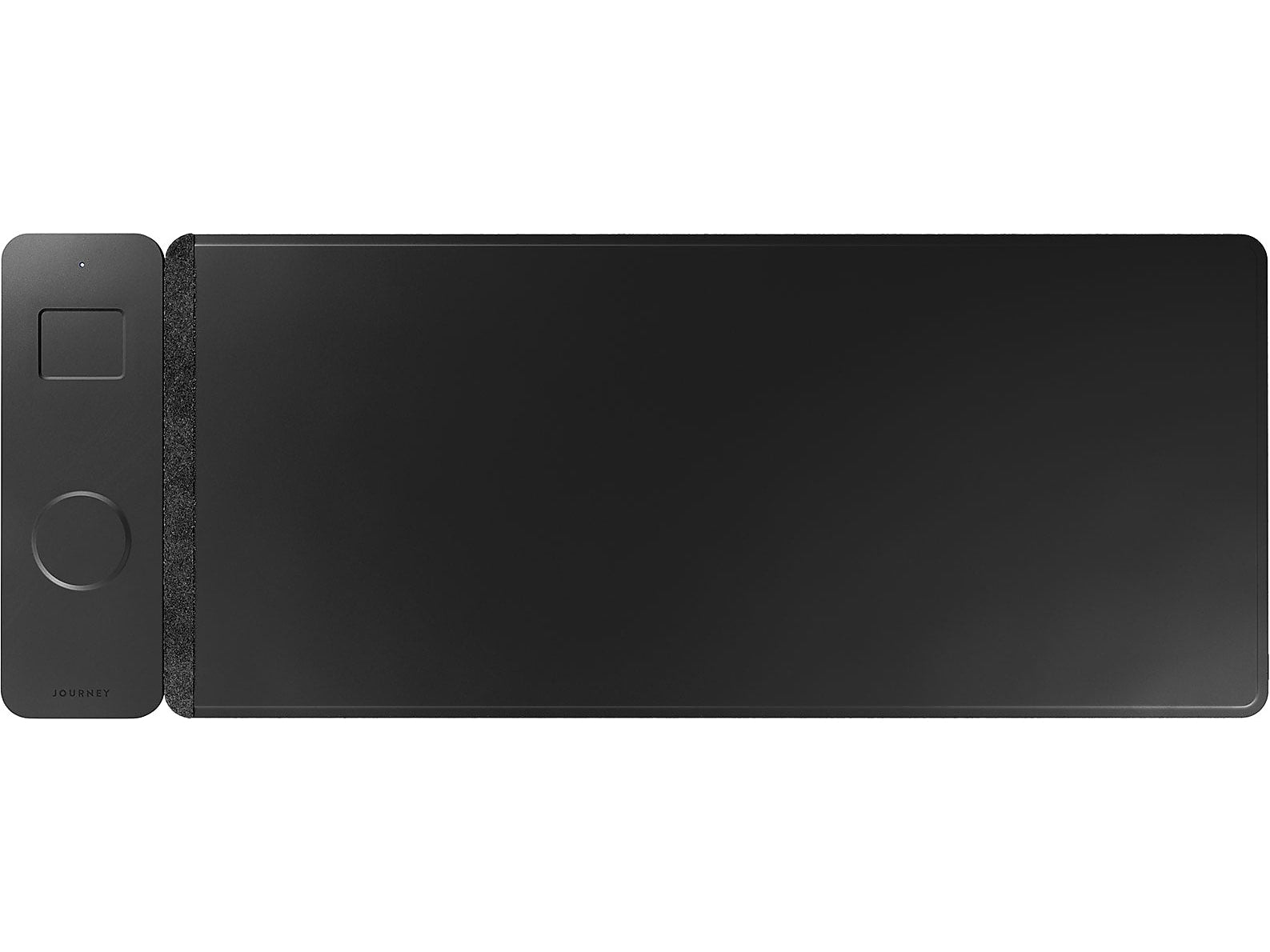 JOURNEY ALTI SLIM Wireless Charging Vegan Leather/Felt Desk Pad, 11.8" x 32.6", Black (JWCDMSBK)