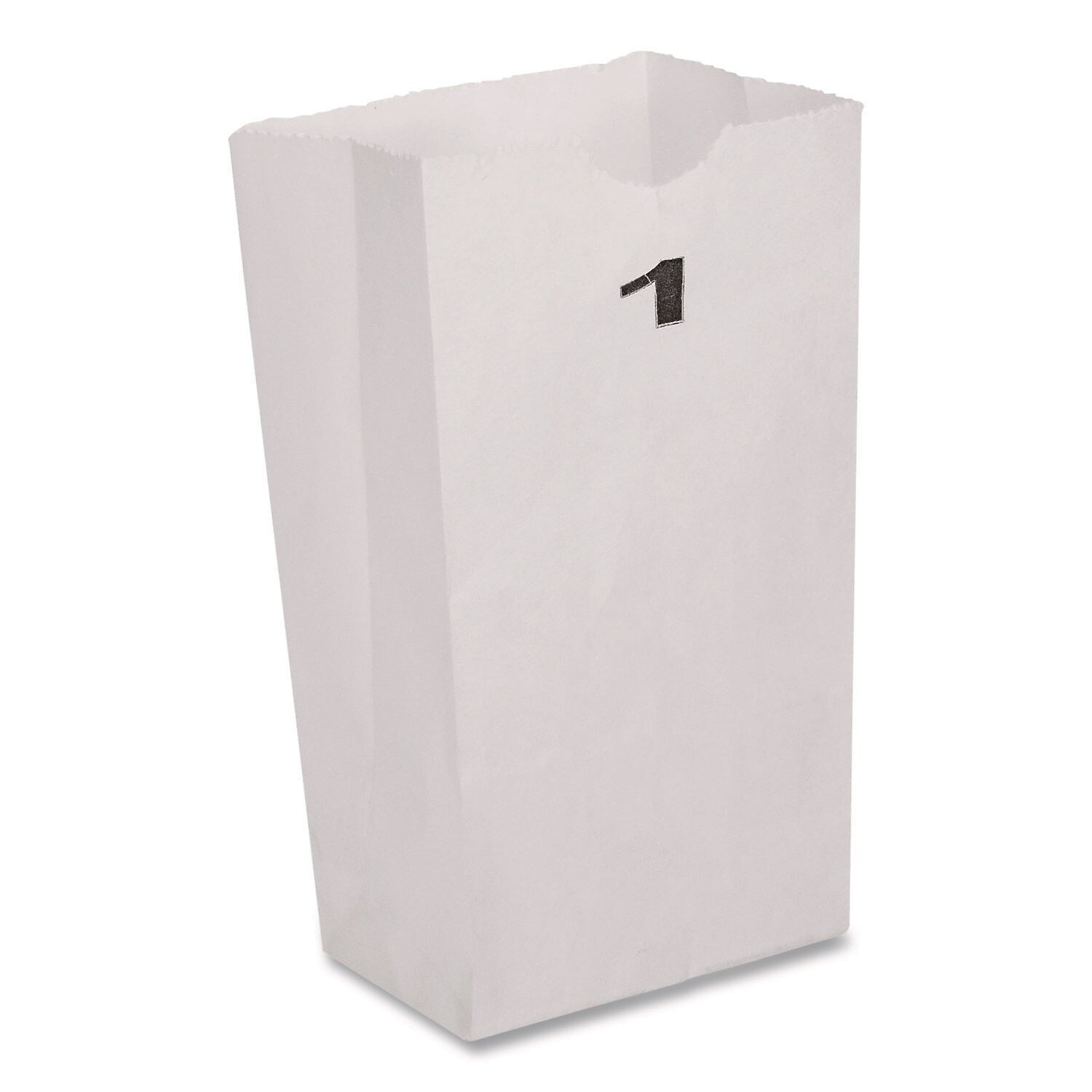 Ross & Wallace Paper Products Paper Lunch Bag, 6.63" x 3.5" x 2.25", White, 500/Bundle (120301500PK/BL)
