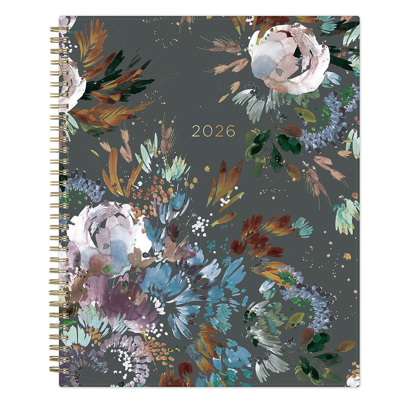 Planning Calendar KV Midnight Garden PP 8.5x11 RY26 Wkly/Mthly Safety Wirebound -
