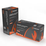 Ammex Xtreme Diamond Texture Orange Nitrile Powder Free X-Large Industrial Gloves