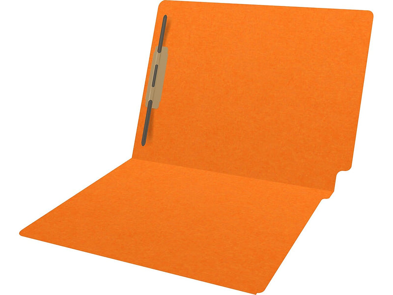 Medical Arts Press Heavy Duty End Tab File Folder, Straight-Cut, Letter Size, Orange, 40/Box (S-09461-ORG)