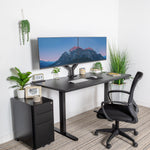 Mount-It! Dual Motor 60"W Electric Adjustable Standing Desk, Black (MI-18121)