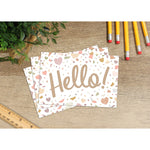Teacher Created Resources Terrazzo Tones Hello Uncoated Postcards, Multicolored, 30 Cards/Pack, 6/Bundle (TCR7224-6)