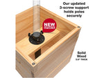 Excello Global Products Extra-Large Planter with Pole Support, Natural Wood (EGP-HD-0478-OS)