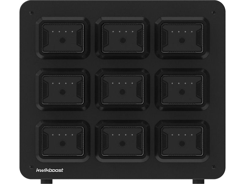 Luxor KwikBoost EdgePower 9-Bay Base Desktop Charging Station, Black (KBEP-BASE9)