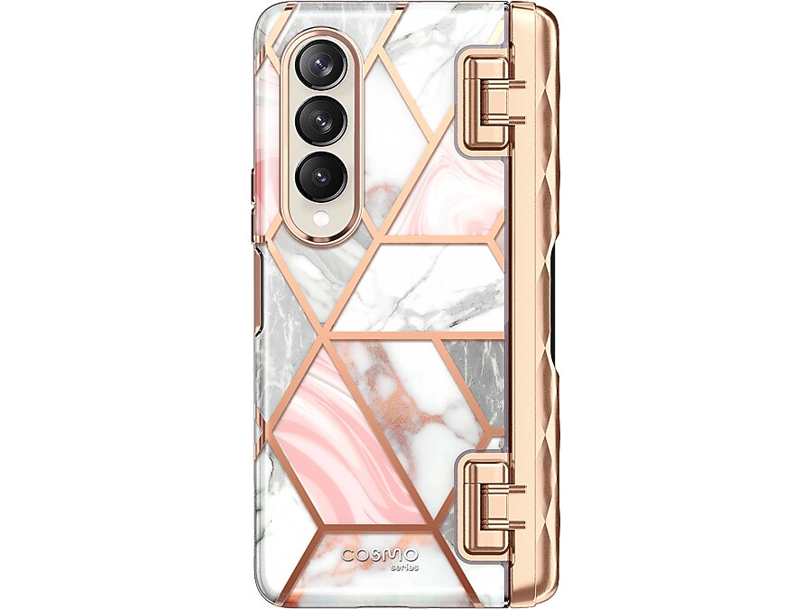 i-Blason Cosmo Pro Marble Pink Snap Case for Samsung Galaxy Z Fold4 (Galaxy2022-ZFold4-5G-Cosmo-Pen-SP-Marble)