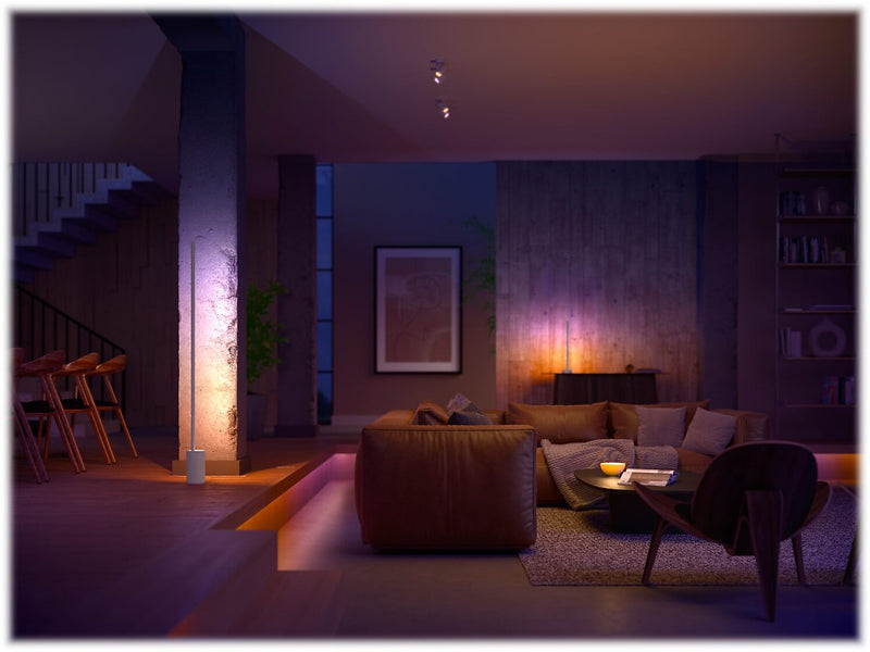 Philips Gradient Signe 57.4" LED White Floor Lamp with Stick Shade (573709)