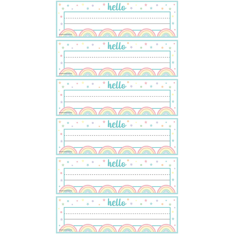 Teacher Created Resources Pastel Pop Name Plates, 36/Pack, 6 Packs/Bundle (TCR8422-6)