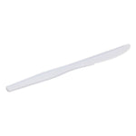 Dixie Plastic Knife 6-1/4", Medium-Weight, White, 1000/Pack (PKM21)