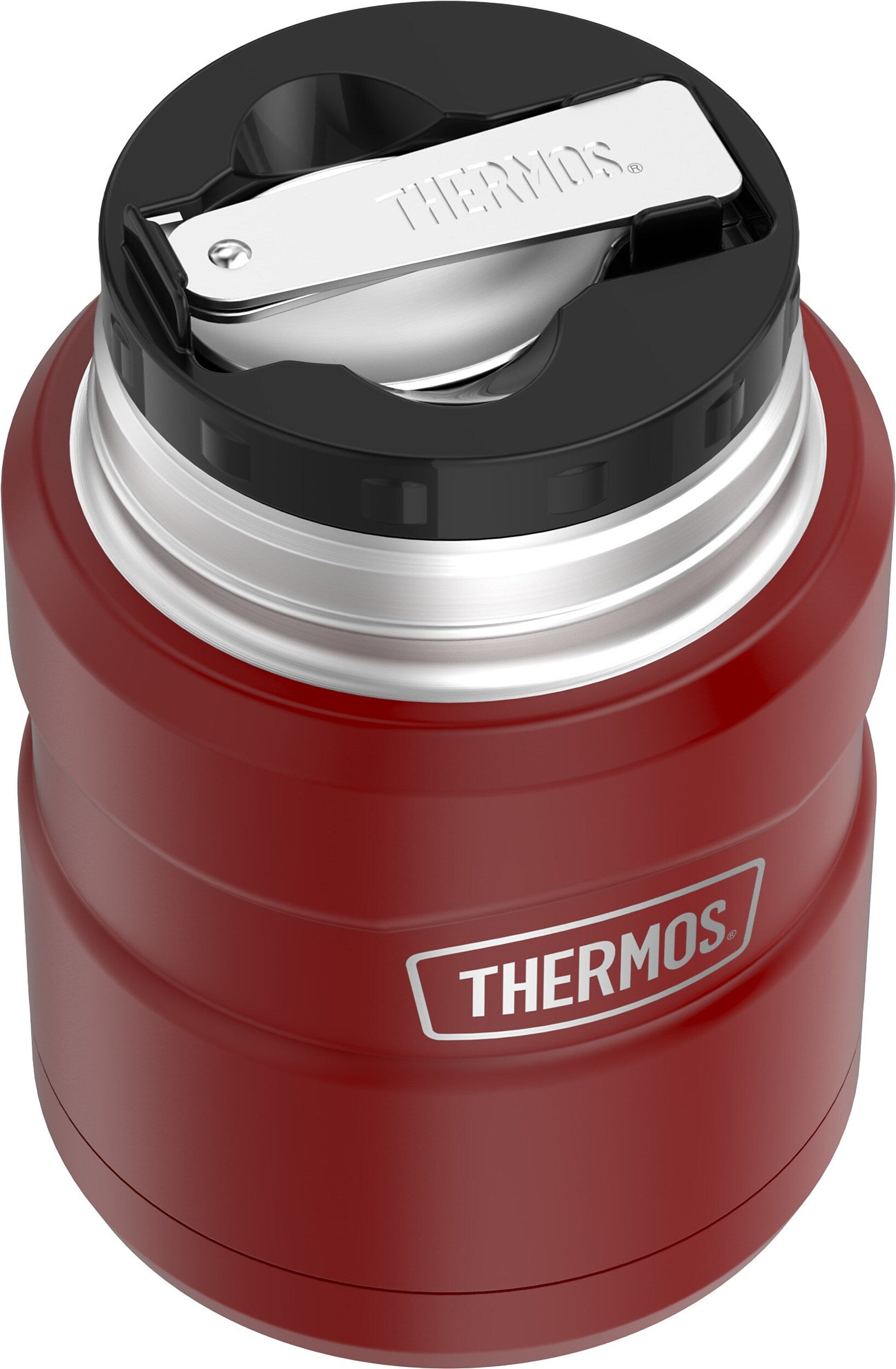 Thermos King Stainless Steel Insulated Food Jar, Red, 16 oz. (EASK3000MR4)