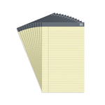 TRU RED™ Notepads, 8.5" x 14", Wide Ruled, Canary, 50 Sheets/Pad, 12 Pads/Pack (TR57371)