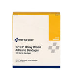 First Aid Only 0.75" x 3" Heavy Woven Fabric Bandages, 100/Box (H119)