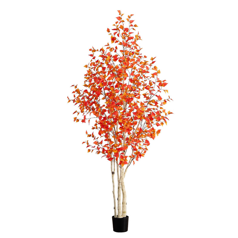 Nearly Natural 9' Autumn Birch Artificial Fall Tree (T4806)