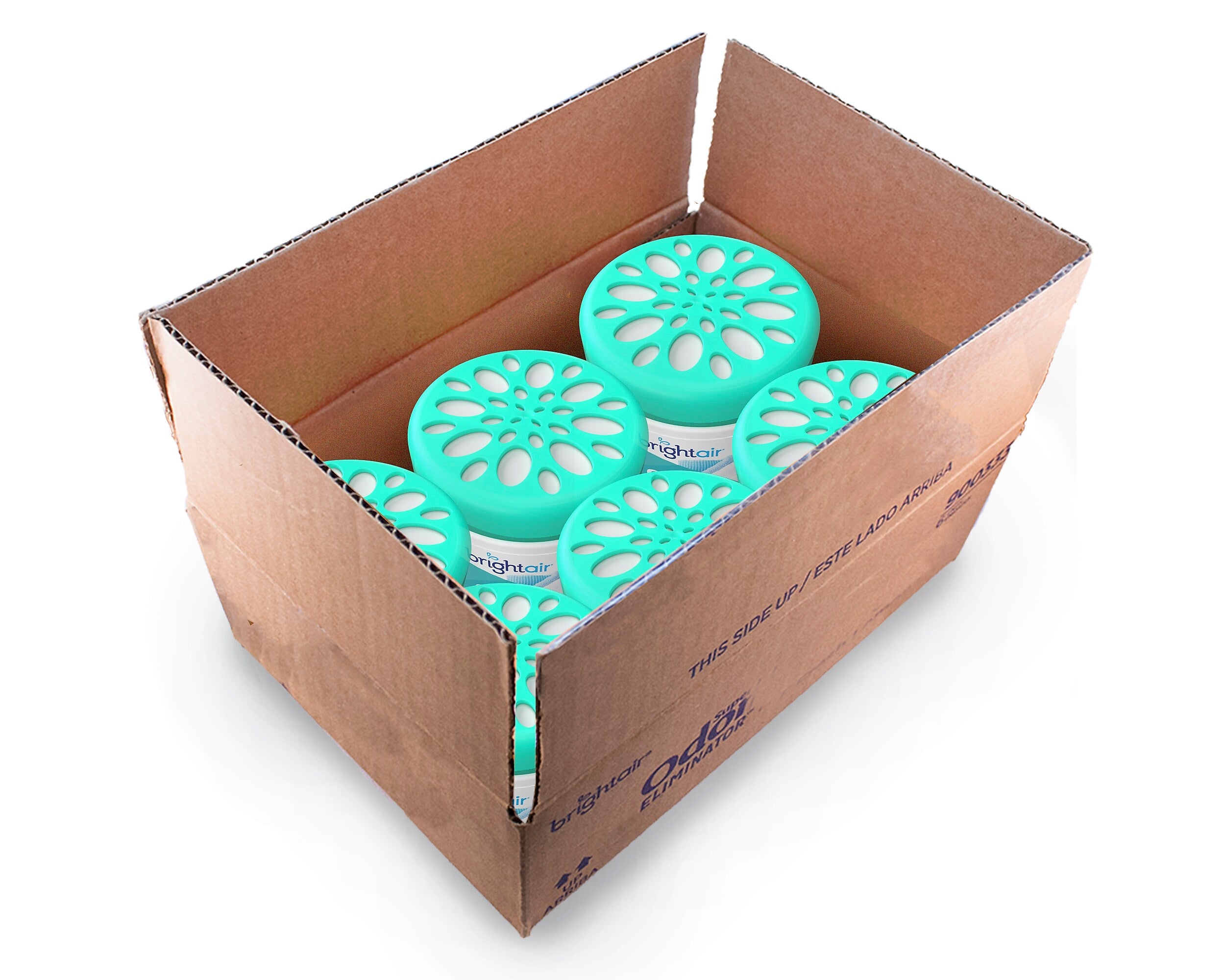 Bright Air Air Freshener Gel, Linen & Spring Breeze Scent, 14 oz., 6/Carton (901046CT)
