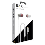 cellhelmet Bar Audio Earbuds, Lightning Connector, White (BAR-IN-EAR-LIGHT)