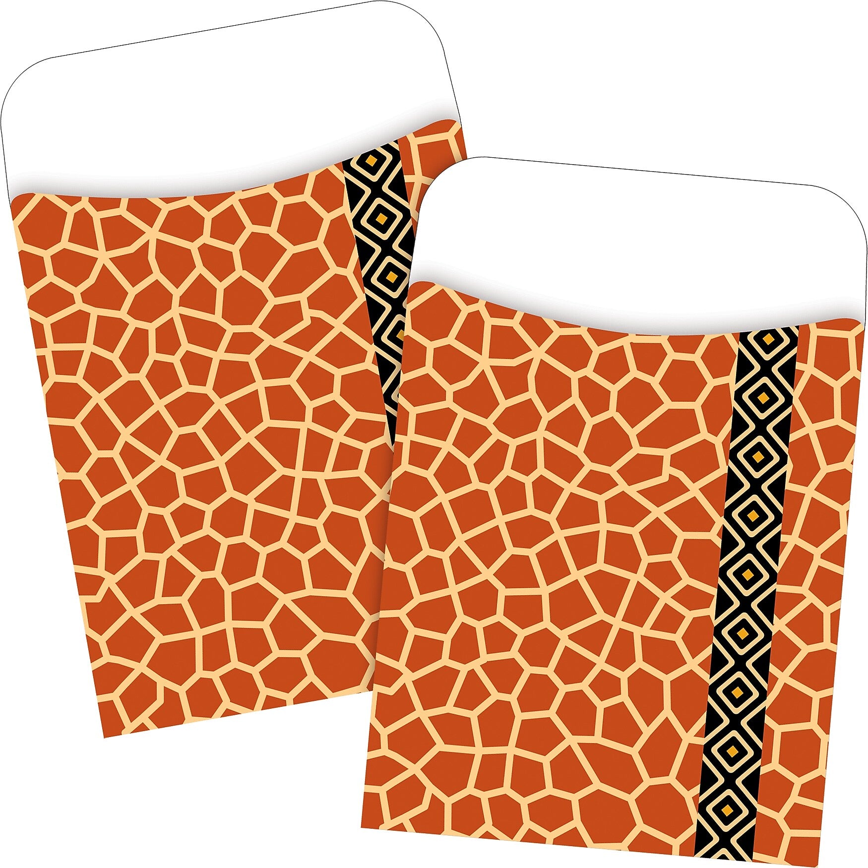 Barker Creek Giraffe Library Library Pockets, 5.125" x 3.5", 60/Set (BC3824)