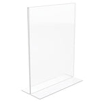 Staples Double-Sided Sign Holder, 8.5" x 11", Clear Plastic, 12/Pack (28180)