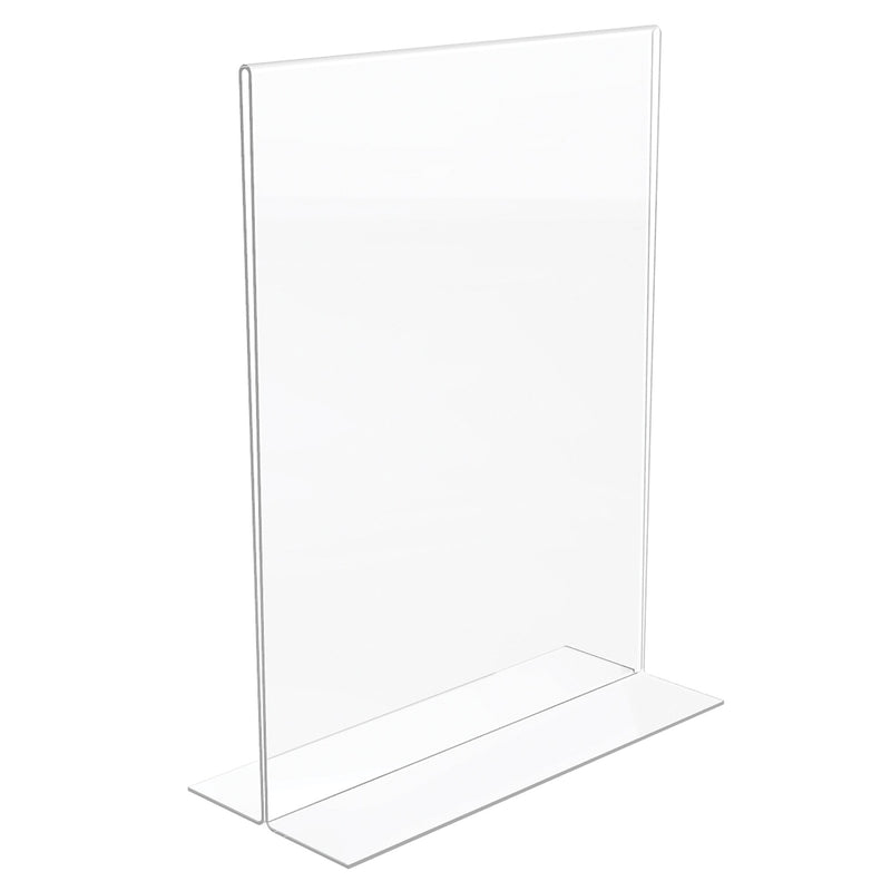 Staples Double-Sided Sign Holder, 8.5" x 11", Clear Plastic, 12/Pack (28180)