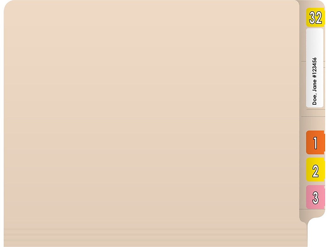 Medical Arts Press Classification Folder, Letter Size, Manila, 50/Box (S-01123-3)