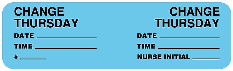 Thursday Change Reminder Label