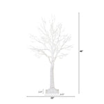 Nearly Natural 4-ft Pre-Lit Artificial White Twig Tree with 160 Warm White LED Lights (T4924)