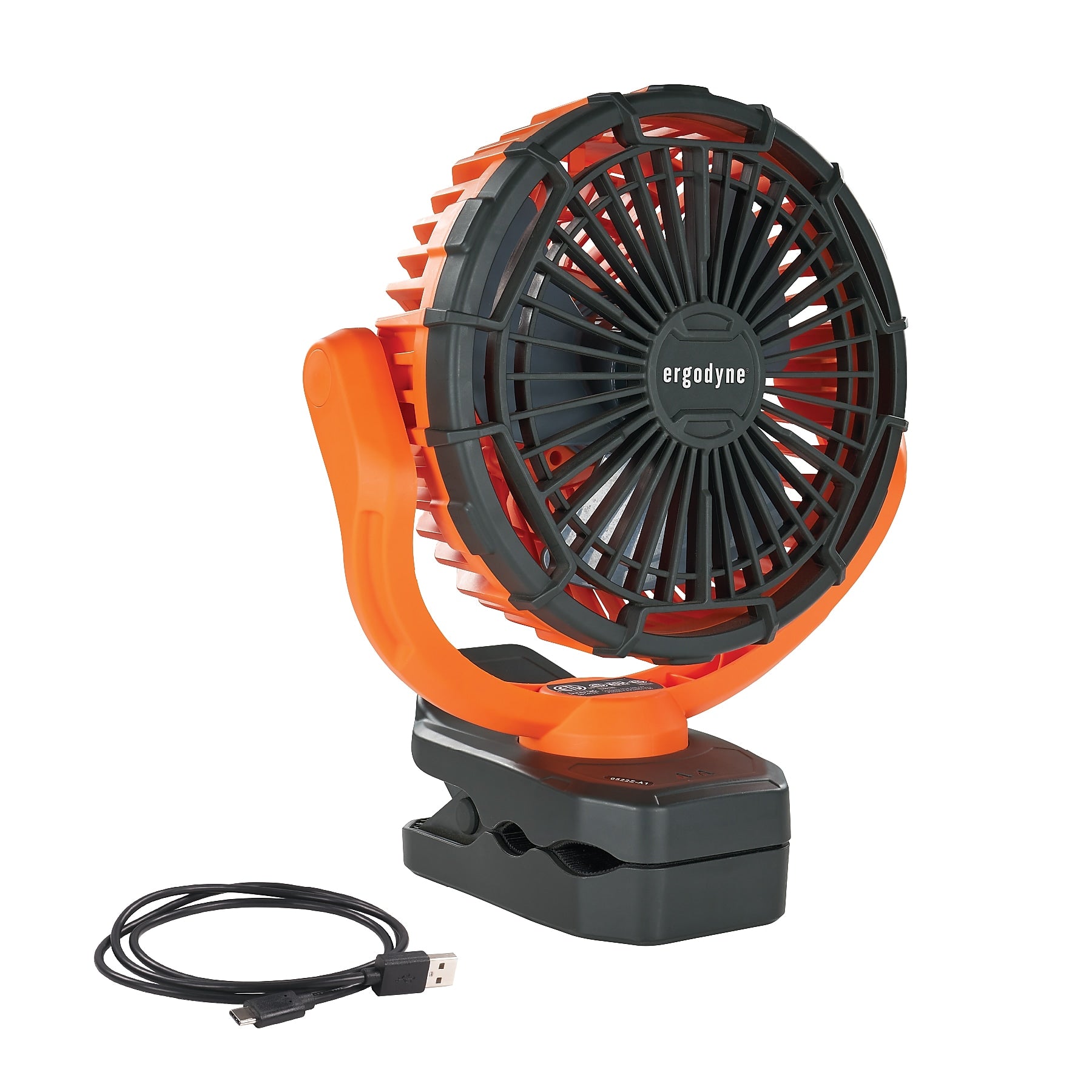 Ergodyne Chill-Its 6090 9.5" Clip Fan, 2-Speed, Orange (12800)