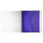 JAM Paper Poly Binder Pocket, 3-Hole Punched, Purple, 12/Pack (218VB1PU)